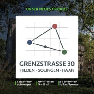Projektvorstellung der CARDBAU GMBH für die Grenzstraße 30 in Hilden mit sechs Eigentumswohnungen